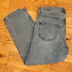 J. Crew Hi-rise Superwide leg Light Blue Straight Jeans